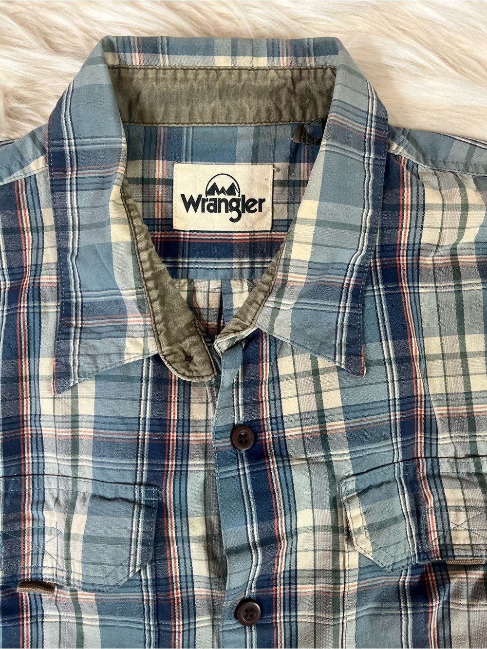 Wrangler Western Shirt Short Sleeve Men's XXL Plaid - Picture 3 of 6